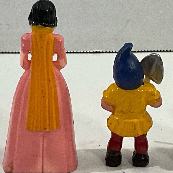 Vintage Snow White and Three Dwarves Cake Toppers Plastic - Picture 7 of 8
